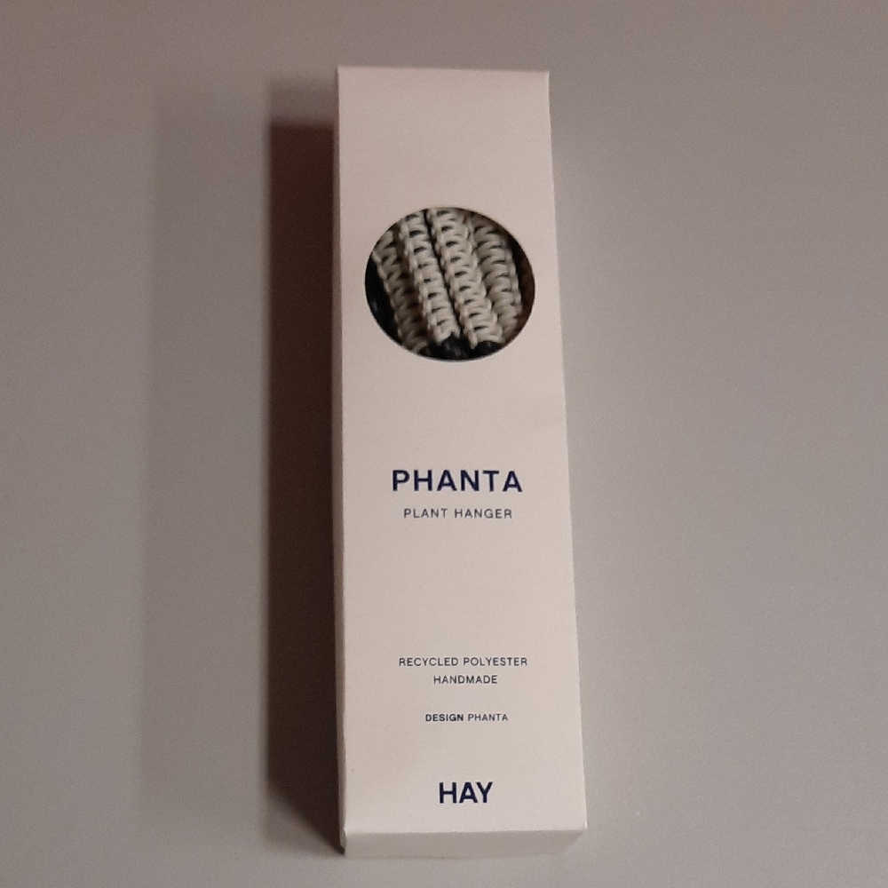 HAY Phanta Plant Hanger Black 99% Recycled Polyester 69 Inch Length